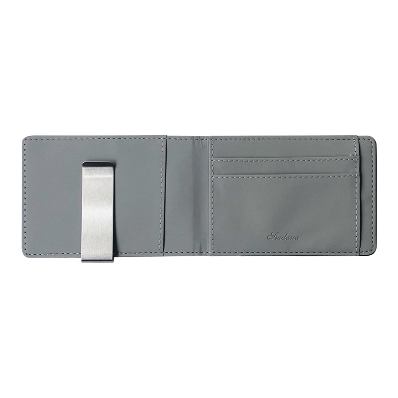 HD0827 - กระเป๋าเงิน Cross Pu สำหรับผู้ชายพร้อมกระเป๋าเงินสั้นสำหรับใส่เงินสแตนเลส