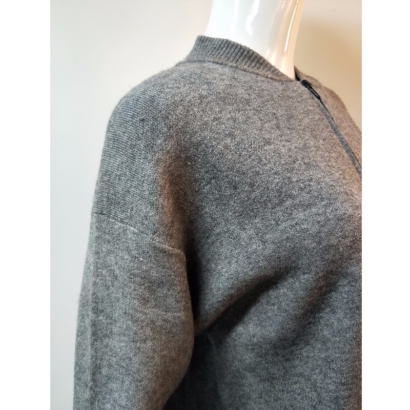 GREY ZIPPER SWEATER RLWS0052F