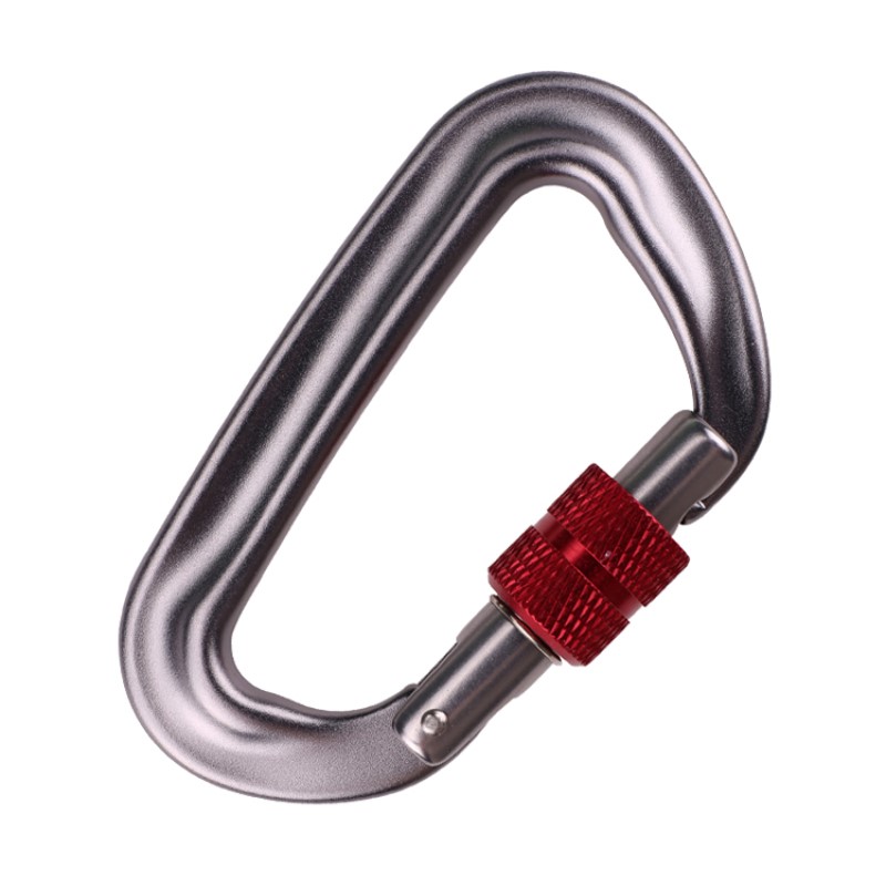 ตะขอปีนเขากลางแจ้งค่ายหลักล็อค carabiner มัลติฟังก์ชั่นถั่วปีนเขาหัวเข็มขัดกลางแจ้งด่วนจับอุปกรณ์ความปลอดภัยล็อคการตรวจสอบหลุม d- สกรูล็อคหลักการบินอลูมิเนียม