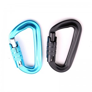 ตะขอกลางแจ้งปีนหน้าผาตั้งแคมป์ล็อคหลัก carabiner มัลติฟังก์ชั่นถั่วภูเขาตะขอหัวเข็มขัดปีนเขากลางแจ้งความเร็วลดลงอุปกรณ์ล็อคค...