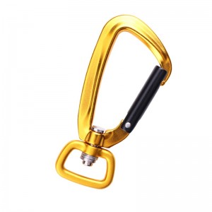 ปีนหน้าผากลางแจ้งและตั้งแคมป์ล็อคหลัก carabiner มัลติฟังก์ชั่น๊อตปีนเขาตะขอภูเขาหัวเข็มขัดตกอย่างรวดเร็วอุปกรณ์ความปลอดภัยล็...