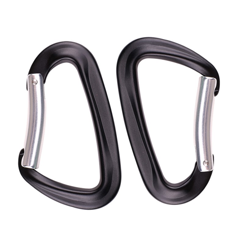 ปีนหน้าผากลางแจ้งค่ายหลักล็อค carabiner มัลติฟังก์ชั่นภูเขาตะขอหัวเข็มขัดภูเขากลางแจ้งอย่างรวดเร็วจับตกอย่างรวดเร็วอุปกรณ์ล็อคความปลอดภัยละเอียดหลุม d-shape ลวดล็อคล็อคหลักการบินอลูมิเนียม