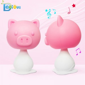 การออกแบบใหม่ความปลอดภัยเด็กยางกัด R Attle อาหารเกรดซิลิโคนเด็กยางกัด BPA FREE เด็กยางกัด