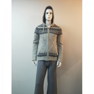 เสื้อกันหนาวสีเทาพิมพ์ RLMS0078F