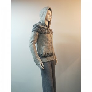 เสื้อกันหนาวสีเทาพิมพ์ RLMS0078F