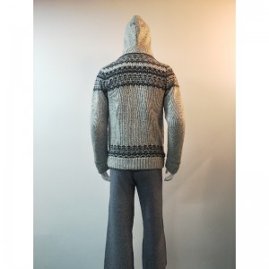 เสื้อกันหนาวสีเทาพิมพ์ RLMS0078F