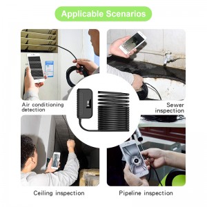 ออโต้โฟกัสไร้สาย Endoscope 5.0 ล้านพิกเซล HD WiFi Borescope ตรวจสอบกันน้ำงู Camerafor Android, iOS และ Windows, iPhone, Samsung, แท็บเล็ต, Mac 3.28ft