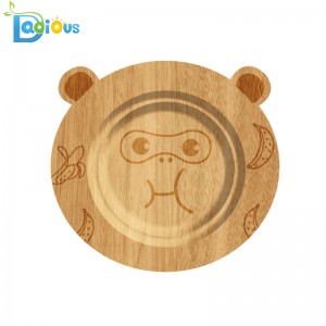 100% อินทรีย์ไม้ไผ่ช้อนส้อมทารกรั่วไหลหลักฐานดูดไม้ไผ่แผ่นปลอดภัยปลอดสารพิษไม้ไผ่แผ่นดูดซิลิโคน