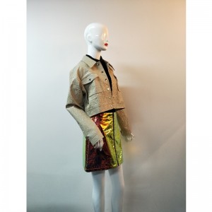 แจ็คเก็ตสีกากีสั้น ๆ RLWPJ0028N