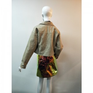 แจ็คเก็ตสีกากีสั้น ๆ RLWPJ0028N