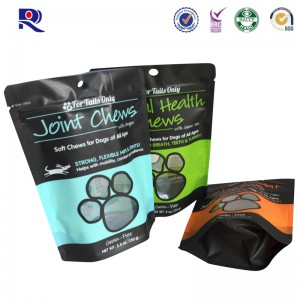 พิมพ์และเคลือบถุงยืนอาหารสุนัขอาหารแมว