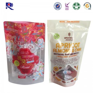 พิมพ์และเคลือบกระเป๋ายืนกับหน้าต่างโปร่งใส