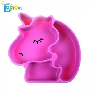 องค์การอาหารและยาซิลิโคนจับจานดูดจานแบ่งเด็กวัยหัดเดินแผ่น BPA FREE ซิลิโคนเด็กแผ่น