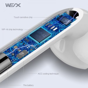 WEX -A11 Plus หูฟังไร้สายหูฟังบลูทูธ 5 .0 หูฟัง TWS หูฟังสเตอริโอไร้สายของแท้