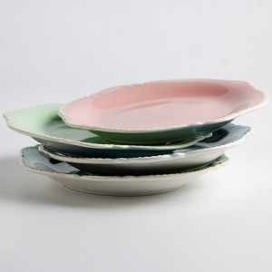 รูปลักษณ์ที่สง่างาม 100เปอร์เซ็นต์บอร์ดเมลามีนจานเซรามิคร้านอาหารพิมพ์ตัวอย่าง