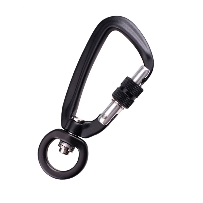 เบ็ดกลางแจ้งปีนหน้าผาตั้งแคมป์หลักล็อค carabiner มัลติฟังก์ชั่นเขาตะขอหัวเข็มขัดปีนเขากลางแจ้งรวดเร็วจับด่วนตกอย่างรวดเร็วอุปกรณ์ล็อคความปลอดภัยที่จะนำสัตว์ผ่านเชือกด้วยตะขออลูมิเนียมการบิน