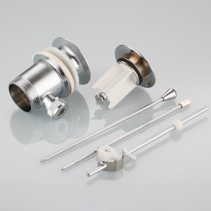 ที่กรองขยะในอ่างป๊อปอัพ Chrome พร้อมก้านดึง