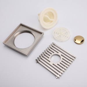 ท่อระบายน้ำตกแต่งทองเหลืองครอบคลุมท่อระบายน้ำชั้นท่อระบายน้ำชั้นทำความสะอาดออกห้องน้ำ drainer