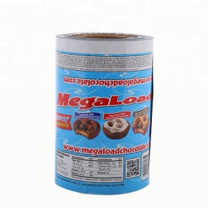 อาหารเกรดพลาสติกลามิเนตป้องกันความชื้นความร้อนปิดผนึกฟิล์มบรรจุภัณฑ์คุกกี้ในม้วน