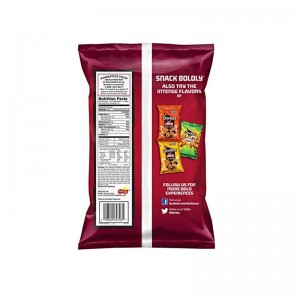 ซีลความร้อนที่กำหนดเองลามิเนตฟอยล์พลาสติกเรียงรายหมอนมันฝรั่งชิปกล้วยถุงเสื้อยืดสำหรับอาหาร