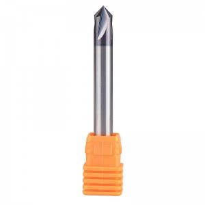 ดอกสว่านคาร์ไบด์ 90 องศาพร้อม Tiain Coated 4 ขลุ่ย, Chamfer End Mill สำหรับพังร่อง V และเครื่องหมาย