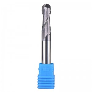 บอลจมูกคาร์ไบด์ End Mill CNC R Outer Bits เราเตอร์บิตขลุ่ยคู่เกลียวมิลลิ่งเครื่องมือ 3/8 นิ้วก้านกับ 3 นิ้ว OVL