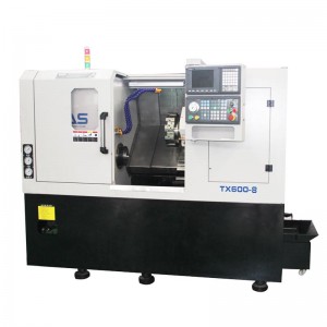 จีนผลิตเครื่องกลึง CNC ป้อมปืนไฮดรอลิกด้วย tailstock