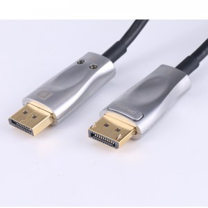 สายไฟเบอร์ออปติก Displayport เคเบิ้ลไฟเบอร์ออปติกความเร็วสูง 32.4 Gbps 8K @ 60Hz @ 4KHz 165Hz 2K @ 144Hz DP1.4 Fiber DP ถึง DP Cable