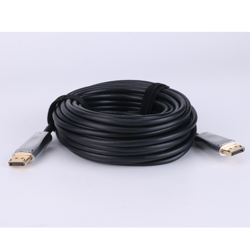 สายไฟเบอร์ออปติก Displayport เคเบิ้ลไฟเบอร์ออปติกความเร็วสูง 32.4 Gbps 8K @ 60Hz @ 4KHz 165Hz 2K @ 144Hz DP1.4 Fiber DP ถึง DP Cable