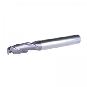 2 ขลุ่ย 1/4 นิ้ว Shank สแควร์จมูก End Mill คาร์ไบด์ CNC Upcut R Outer Bits Tiain เคลือบ, 2 1/2 นิ้วความยาว