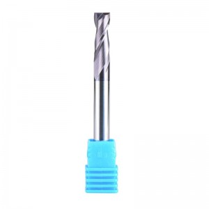 2 ขลุ่ย 1/4 นิ้ว Shank สแควร์จมูก End Mill คาร์ไบด์ CNC Upcut R Outer Bits Tiain เคลือบ, 2 1/2 นิ้วความยาว