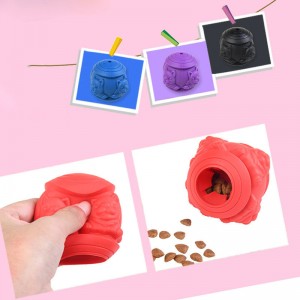 ซิลิโคนของเล่นสัตว์เลี้ยงสุนัขกรามของเล่นอาหารสัตว์เลี้ยงการรั่วไหลบอลซิลิโคนกัดของเล่น