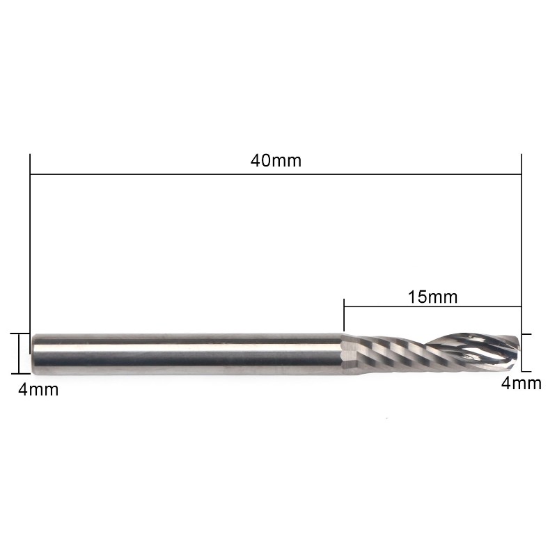 คาร์ไบด์ End Mill ตัด, ขลุ่ยเดี่ยว CNC Milling บิต, 5/32 