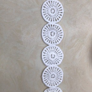 ลูกไม้ 23 # นมไหมลูกไม้ลูกไม้โพลีเอสเตอร์ / ไนล่อนลูกไม้ผ้าฝ้าย