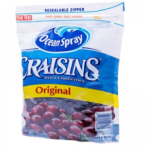 ถุงซิปอลูมิเนียมสุญญากาศสำหรับบรรจุภัณฑ์ผลไม้แห้ง / ซิปล็อค Mylar ยืนขึ้นกระเป๋าสำหรับผลเบอร์รี่แห้ง