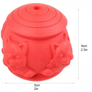 ซิลิโคนของเล่นสัตว์เลี้ยงสุนัขกรามของเล่นอาหารสัตว์เลี้ยงการรั่วไหลบอลซิลิโคนกัดของเล่น