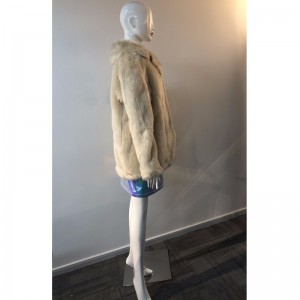 LADIES 'BEIGE FUR COAT RLWF0004