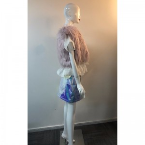 สตรีสั้นสีชมพู FUR GILET RLWF0014