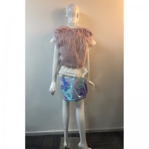 สตรีสั้นสีชมพู FUR GILET RLWF0014