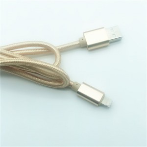 KPS-1005CB 8PIN ร้อนขาย 1 เมตรไนลอนถัก 2.4A อย่างรวดเร็วชาร์จ usb สายเคเบิลข้อมูล