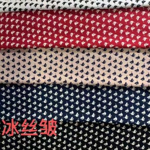 ชุดเดรสชีฟองผ้าทอจุดพิมพ์เสื้อผ้าผ้าขายส่ง