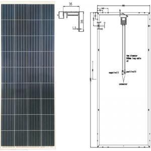ประสิทธิภาพสูง MONOCRYSTALLINE โมดูล SYP150P-170P / 5BB 36C ELL POLYCRYSTALLINE MODULE