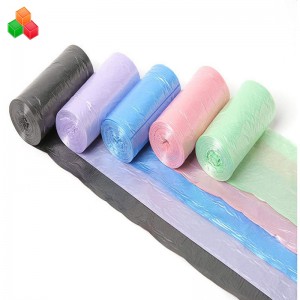 โปรโมชั่นขนาดที่กำหนดเองที่มีสีสันราคาถูก oxo ย่อยสลายได้ย่อยสลายทางชีวภาพ 100% แป้งข้าวโพดพลาสติกถุงขยะม้วนสำหรับครอบครัว / ...