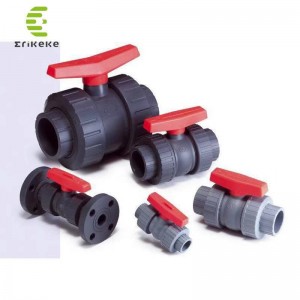 พีวีซีแรงดันสูงดับเบิลยูเนี่ยนบอลวาล์วสำหรับดื่มน้ำ