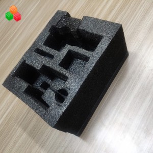 ที่มีคุณภาพสูงที่กำหนดเองแม่พิมพ์ตายตัดแพ็ค epe ภายในโฟมกันกระแทกที่มีสีสัน epe โฟมแทรกสำหรับบรรจุภัณฑ์ขวดไวน์วัสดุ