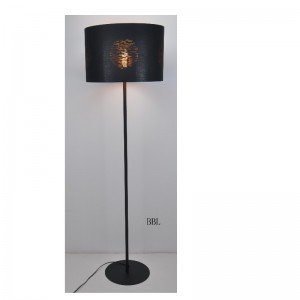 โคมไฟตั้งพื้นด้วยผ้าตัดเลเซอร์ฐานแบน