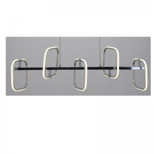 โคมไฟระย้า LED ที่มีแถบอลูมิเนียมสี่เหลี่ยม