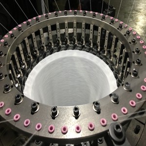 เครื่องถักแบบวงกลมขนาดเล็กขนาดเส้นผ่าศูนย์กลางสำหรับผ้าพันคอ