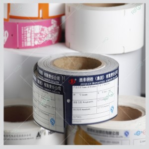 แท็กแขวนเหล็กที่มีสีอิ่มตัวที่ดีเยี่ยม