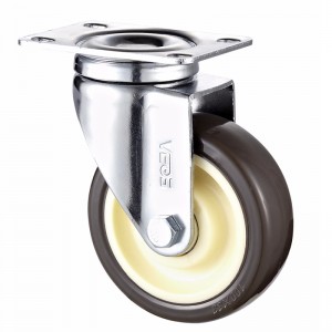 เปลือกขนาดกลางชุบโครเมียมกับเส้นผ่าศูนย์กลางสีฟ้าและล้อ TPE